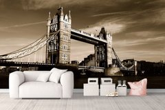 Лондонский мост в черно белом стиле