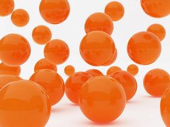 Фотообои 3D оранжевые шары