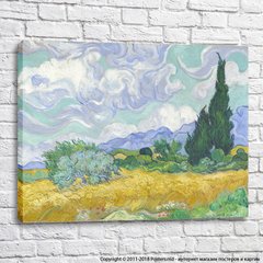 Vincent van Gogh A Wheatfield, with Cypresses Пшеничное поле с кипарисом.