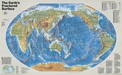 Фотообои Карта мира - Tектонические плиты (1999)
