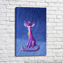 Фиолетовый худощавый кот