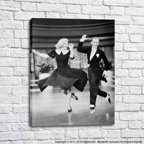 Мужчина и женщина танцуют степ, черно белое - Posters.md — интернет-магазин  фотообоев, картин и постеров