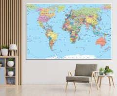 Harta politica a lumii, limba Engleza