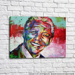 Președintele Nelson Mandela, acrilic