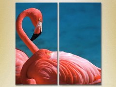 Диптих Розовые фламинго