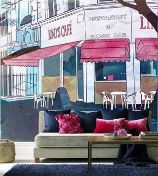 Уличное кафе с маркизами