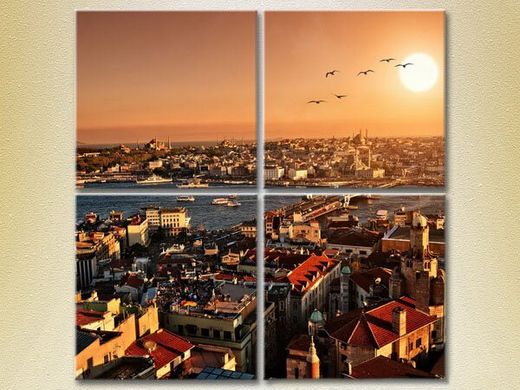 Полиптих Стамбул на закате, Турция