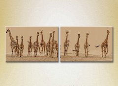 Диптих Стадо жирафов