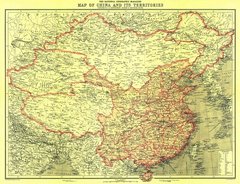 Фотообои Китай и его територии (1912)