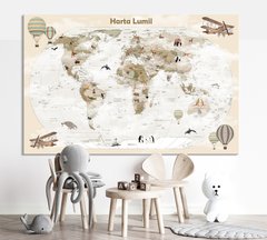 Harta politica a lumii, limba Romana, p u copii